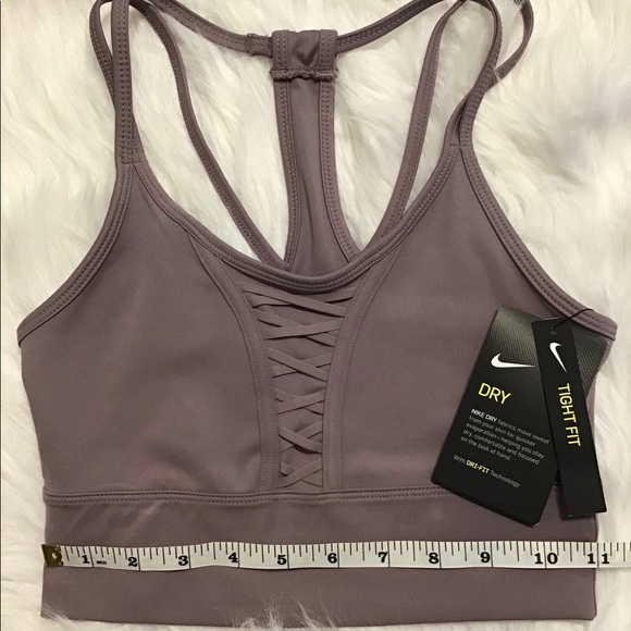 Nike Dri-Fit Women’s Cropped Laced Training Tank Purple Size XS - Picture 3 of 9